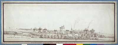 Le Château de Vincennes, avec des cheminées fumantes - Noel Gasselin