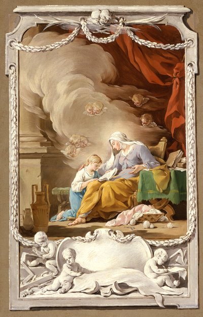 Sainte Anne révélant à la Vierge la prophétie d