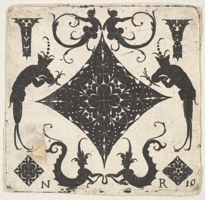 Panneau en Losange Concave et Figures Grotesques - Noel Rouillard