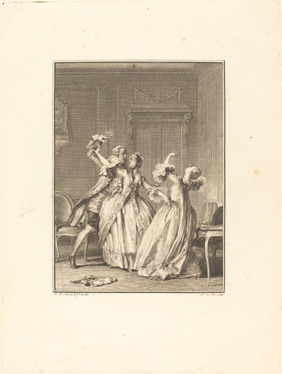 Le soufflet - Noël Le Mire after Jean Michel Moreau