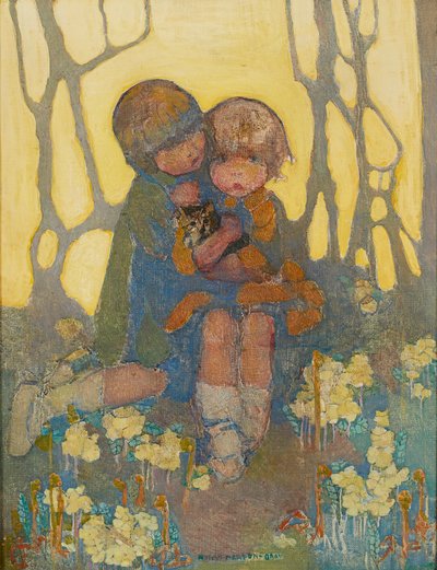 Sœurs avec un chaton - Norah Neilsen Gray