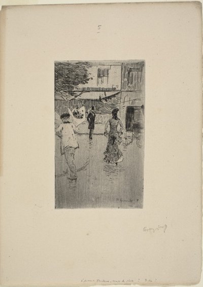 Avenue Trudaine par un jour de pluie - Norbert Goeneutte
