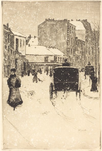 Boulevard Clichy par un temps de neige - Norbert Goeneutte