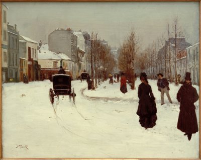 Le Boulevard de Clichy sous la neige - Norbert Goeneutte