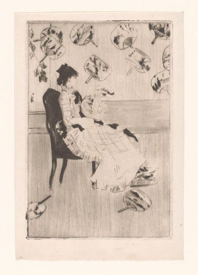 Femme assise, entourée d