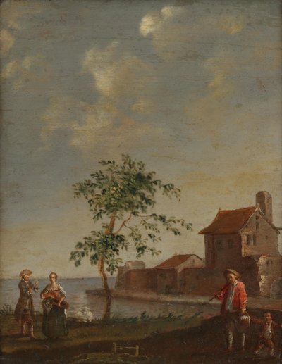 Paysage avec staffage figuratif - Norbert Grund