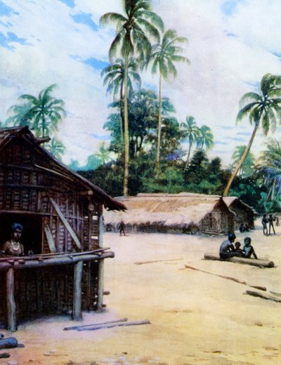 Un village dans les îles Salomon, 1908 - Norman Hardy