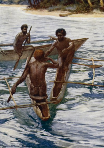 Indigènes des Nouvelles-Hébrides buvant - Norman Hardy