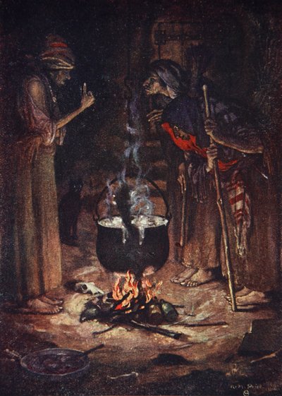 Les Trois Sorcières, Macbeth, Acte IV Scène 1, illustration de 