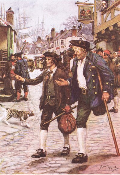 Jim et Long John Silver à Bristol, de L