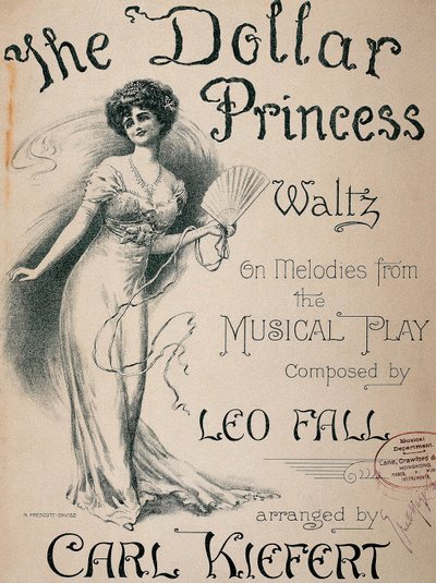 Affiche pour la comédie musicale "La princesse du dollar" - Norman Prescott Davies