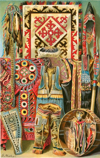Culture des Mongols : Tissus et motifs - North American