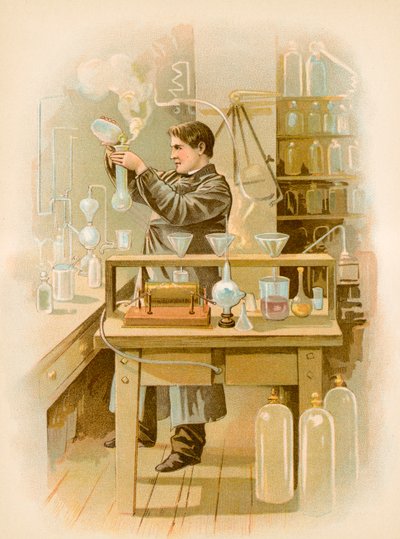 Thomas Edison dans son laboratoire - North American