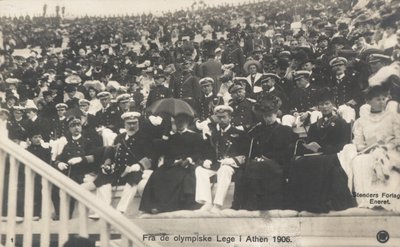 Dignitaires regardant les Jeux Olympiques de 1906, Athènes - Norwegian Photographer