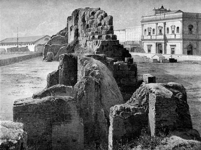 Restes du mur servien près de la gare, Rome, 1902 - O Schulz