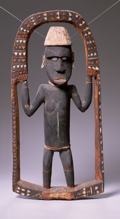 Figure de la maison de canoë, Îles Salomon - Oceanic