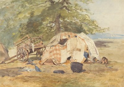 Un Campement Gitan - Octavius Oakley