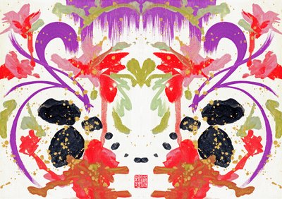 Fleurs orange violet zen 2, 2021 - Odilia W. Y. Fu