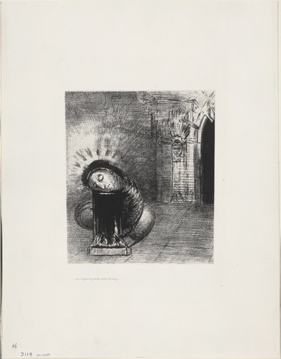 Une longue chrysalide, couleur de sang, planche 2 de 6 - Odilon Redon