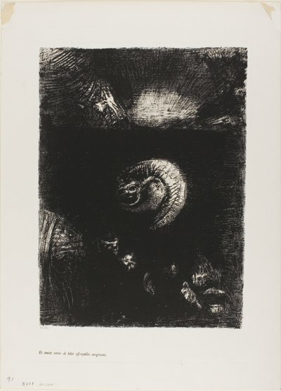 Et toutes sortes de créatures effrayantes surgissent, planche 8 de 10 - Odilon Redon