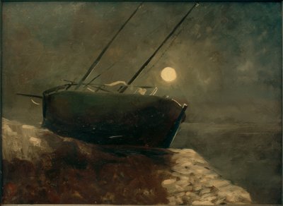 Barque au clair de lune - Odilon Redon