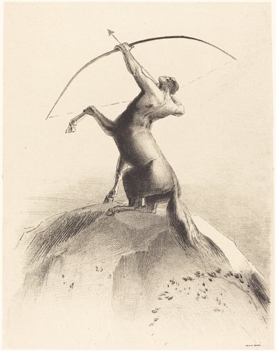 Centaur visant les nuages - Odilon Redon