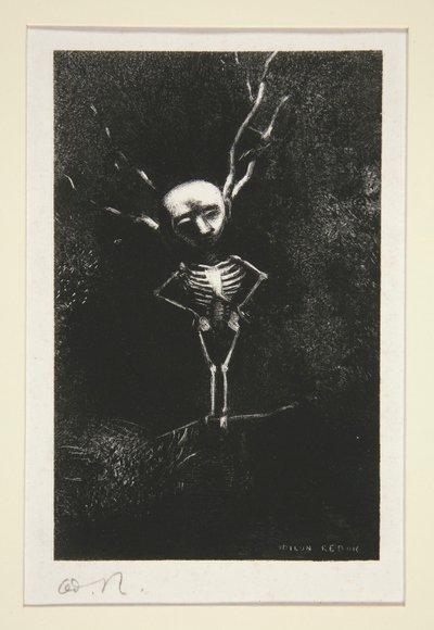 Dans le dédale des branches la pâle figure apparaissait - Odilon Redon