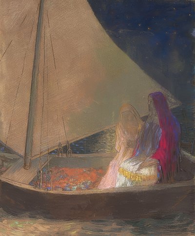La barque. Vers 1902 - Odilon Redon