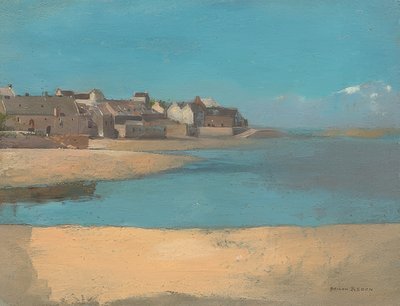 Village au bord de la mer, Bretagne. Vers 1880 - Odilon Redon