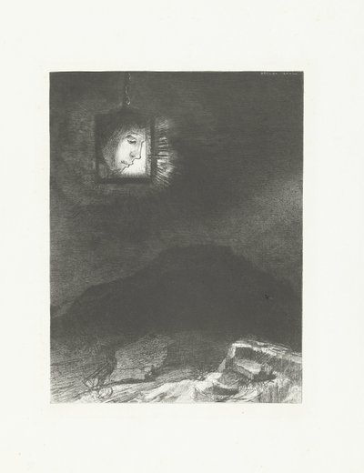 Une tête dans une lanterne - Odilon Redon