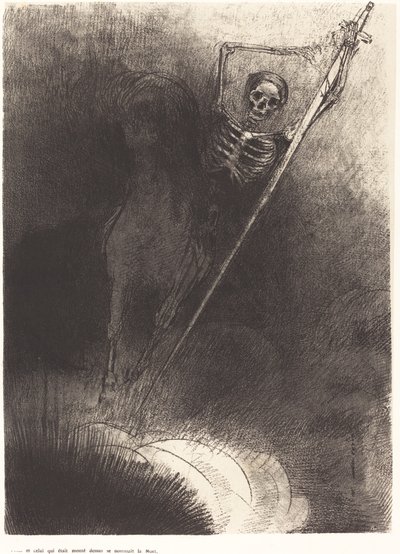 Et celui qui était monté dessus se nommait la Mort - Odilon Redon