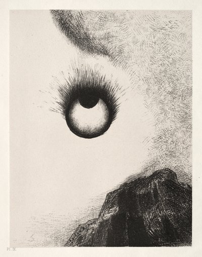 Partout des globes oculaires sont en feu - Odilon Redon
