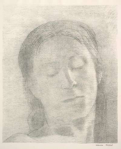 Les yeux fermés - Odilon Redon
