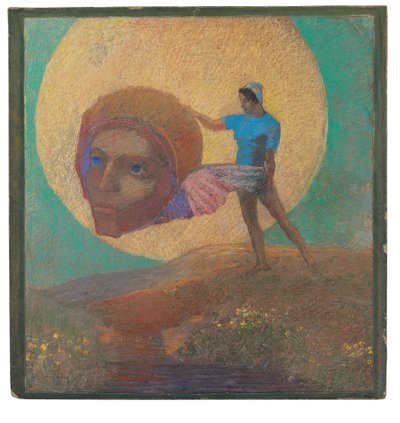 Figure portant une tête ailée (La chute d
