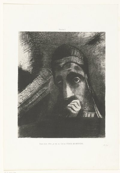 Je vis dans mon rêve un visage mystérieux dans le ciel - Odilon Redon