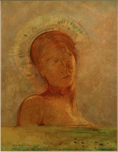 Au ciel (Yeux fermés) - Odilon Redon