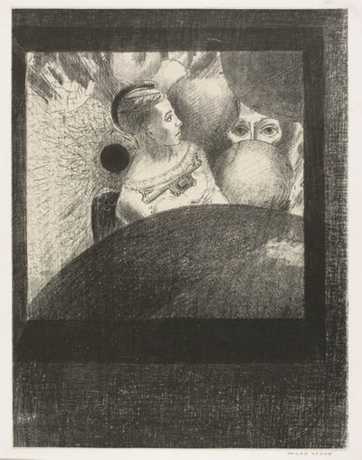 Dans les sphères (Le souffle qui guide les créatures vivantes est aussi dans les SPHÈRES), planche 5 de 6 de À Edgar Poe - Odilon Redon