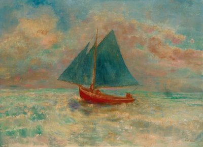 Le bateau rouge - Odilon Redon