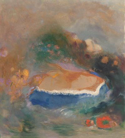 Ophélie avec un voile bleu dans l