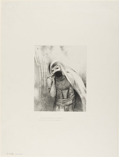 Elle tire de son sein une éponge, parfaitement noire, et la couvre de baisers, planche 8 de 24 - Odilon Redon