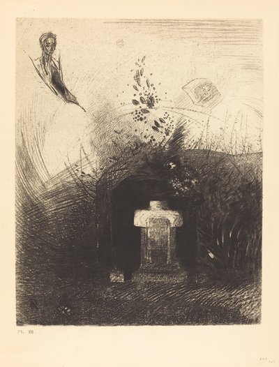 Si par une nuit lourde et sombre, un bon chrétien, par charité, derrière quelque vieux décombre, enterre votre corps voûté - Odilon Redon