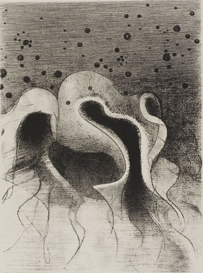 Les bêtes de la mer, rondes comme des bouteilles en cuir, planche 22 de 24 - Odilon Redon