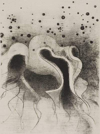 Les bêtes de la mer, rondes comme des bouteilles en cuir, planche 22 de 24 - Odilon Redon