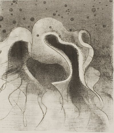 Les bêtes de la mer, rondes comme des bouteilles en cuir, planche 22 de 24 - Odilon Redon