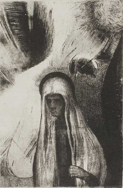 La Vieille Femme : De quoi as-tu peur ? Un grand trou noir ! Il est peut-être vide ?", planche 19 de 24 - Odilon Redon