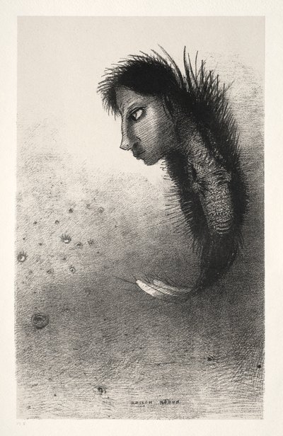 La Tentation de Saint Antoine Première Série: Puis apparaît un être singulier..., 1888 - Odilon Redon