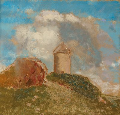 Le moulin, vers 1880 - Odilon Redon