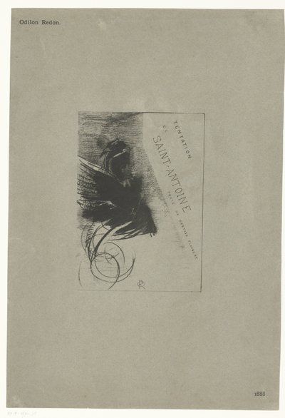 Page de titre de la série avec la tentation de Saint Antoine (Tentation de Saint-Antoine, texte de Gustave Flaubert) - Odilon Redon