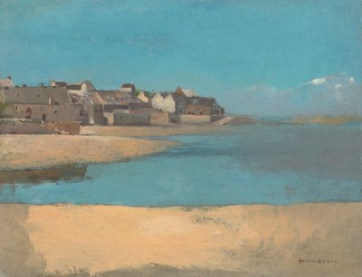 Village au bord de la mer en Bretagne, vers 1880 - Odilon Redon
