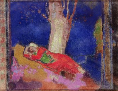 Femme dormant sous un arbre - Odilon Redon